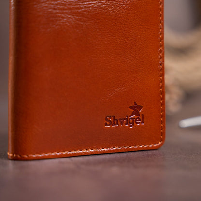Brown Leather Wallet SHVIGEL 13791 | Premium Quality Ukrainian Handmade Accessory