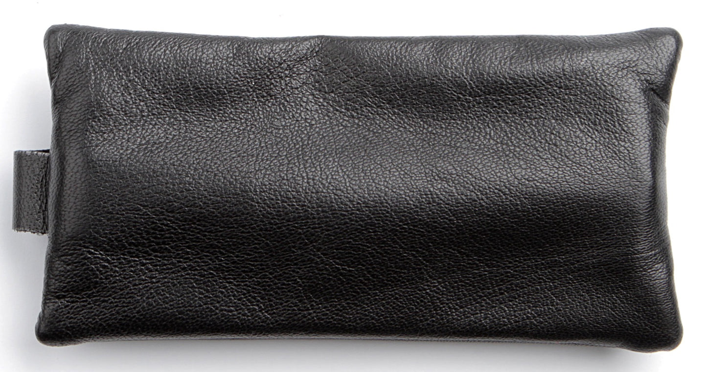 Spacious Leather Key Holder SHVIGEL 15203 Black Made in Ukraine with Natural Leather Material