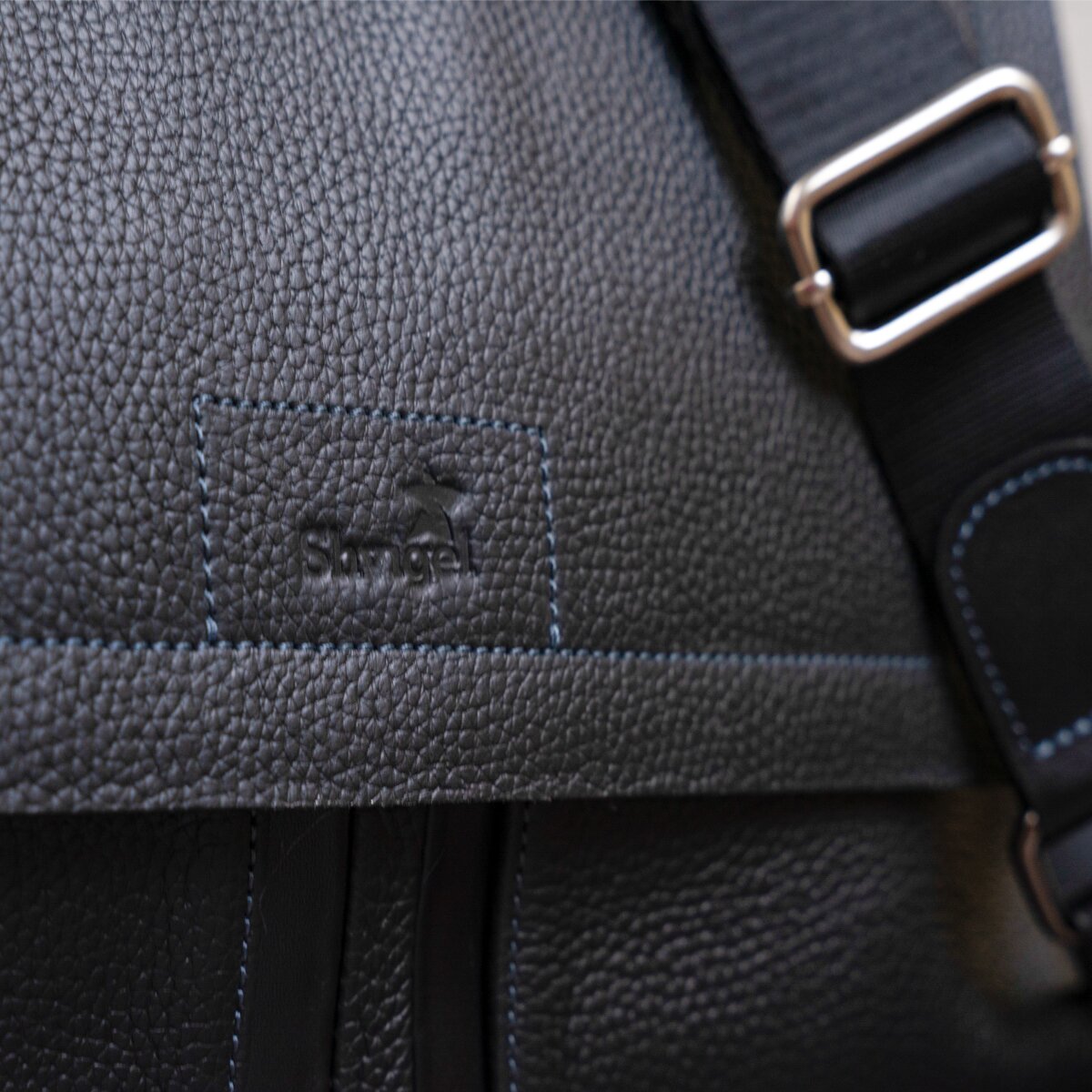 Men's Leather Bag SHVIGEL 11106 Black Genuine Leather Durable Design