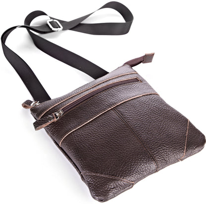 Leather Bag SHVIGEL 11014 Made in Ukraine Brown Natural Leather Classic Design