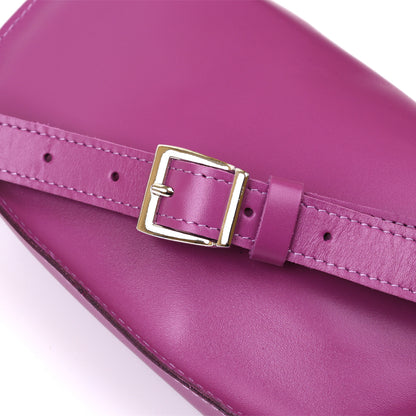 Bright Purple SHVIGEL Leather Fanny Pack 16386 - Natural Leather, Ukraine Made