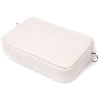 Classic Women's Crossbody Bag SHVIGEL 22839 Beige Natural Leather Design