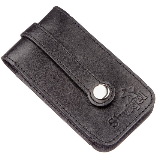 Compact Leather Key Case SHVIGEL 13961 Black Natural Leather for Keys