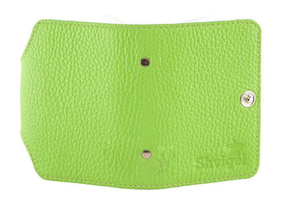 Leather Business Card Holder SHVIGEL 00105 Brown Genuine Leather for Business Cards