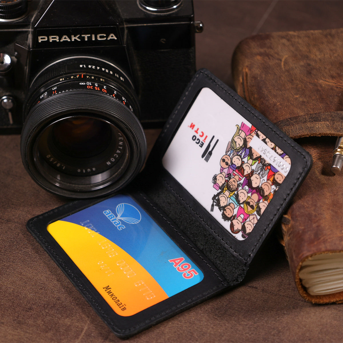 Leather Cover for Driver's License SHVIGEL 13929 Black Genuine Leather, Ukraine
