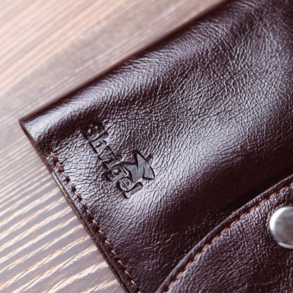 Classic Men's Wallet by SHVIGEL 16621 in Brown - Premium Genuine Leather from Ukraine