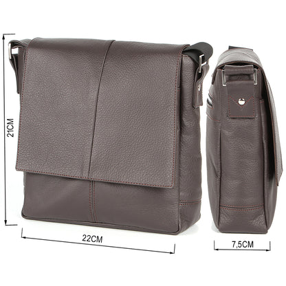 Leather Bag SHVIGEL 00852 Brown | Genuine Leather | Made in Ukraine