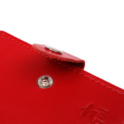 Vertical Women’s Leather Wallet SHVIGEL 16223 Red, Made in Ukraine, Genuine Leather