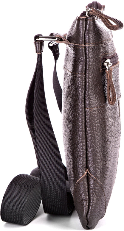 Leather Bag SHVIGEL 11014 Made in Ukraine Brown Natural Leather Classic Design
