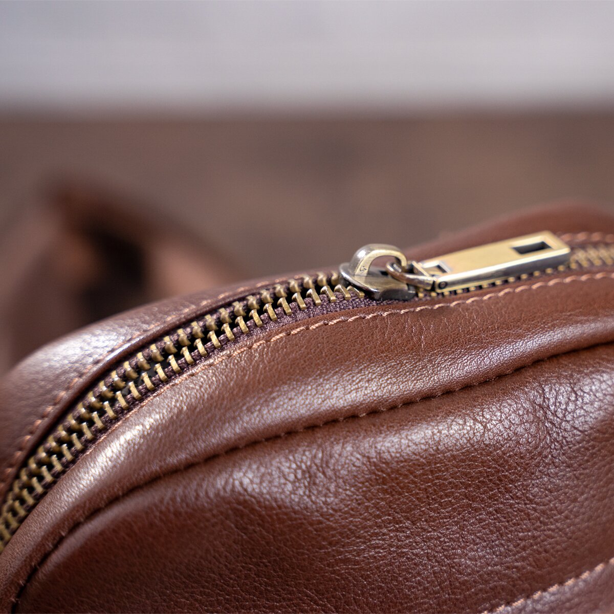 Men's Leather Bag SHVIGEL 19103 Brown | Natural Leather | Ukrainian Craftsmanship