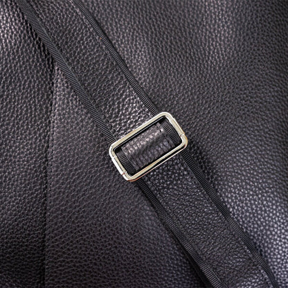 Leather Bag SHVIGEL 11080 Black Made in Ukraine, Genuine Leather Material