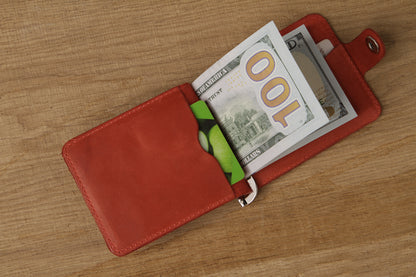 Cash Clip SHVIGEL 13788 - Natural Leather Money Holder, Made in Ukraine