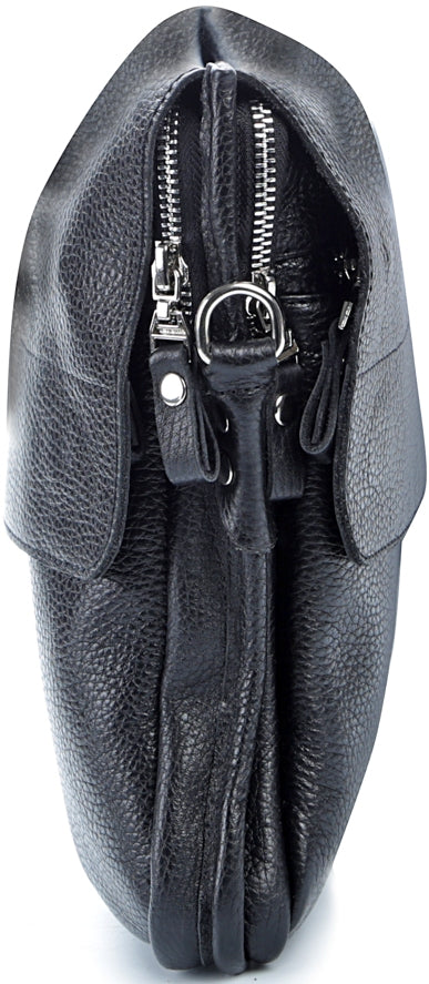 Leather Bag SHVIGEL 00997 Black - Natural Leather Handmade from Ukraine