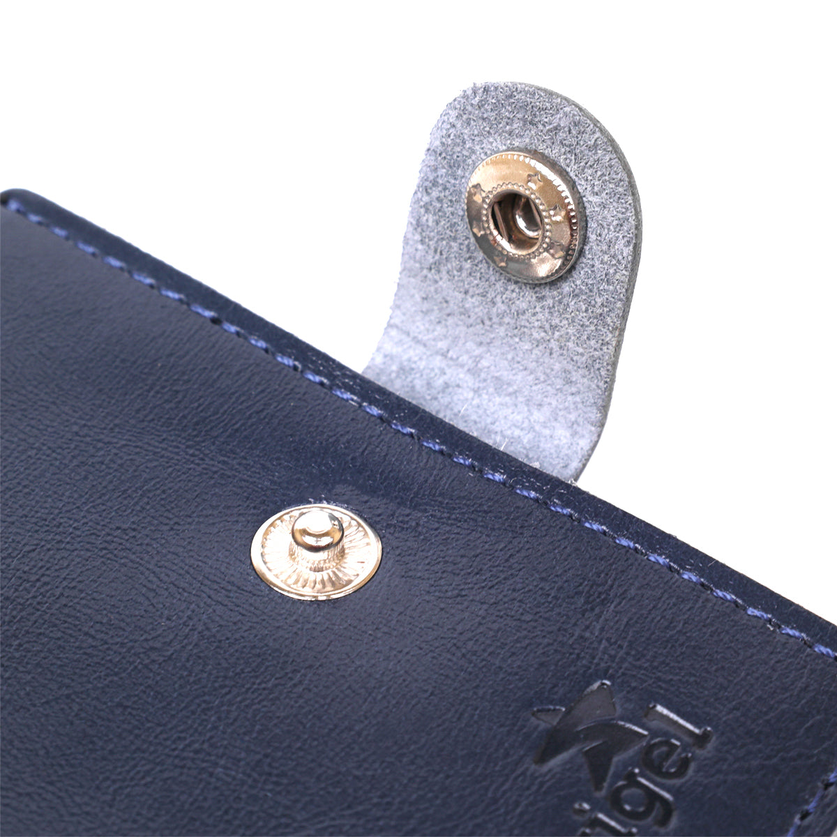 Comfortable Genuine Leather Wallet SHVIGEL 16507 Blue - Made in Ukraine, Stylish Design