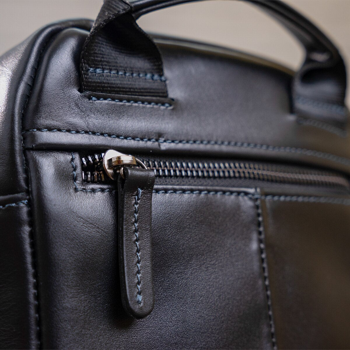 Men's Leather Bag SHVIGEL 11088 Black Natural Leather Ukraine Made Quality