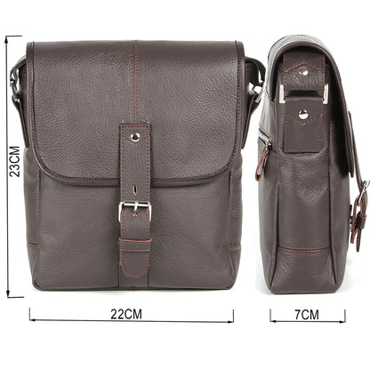 Leather Handbag SHVIGEL 00854 Brown - Genuine Leather, Made in Ukraine