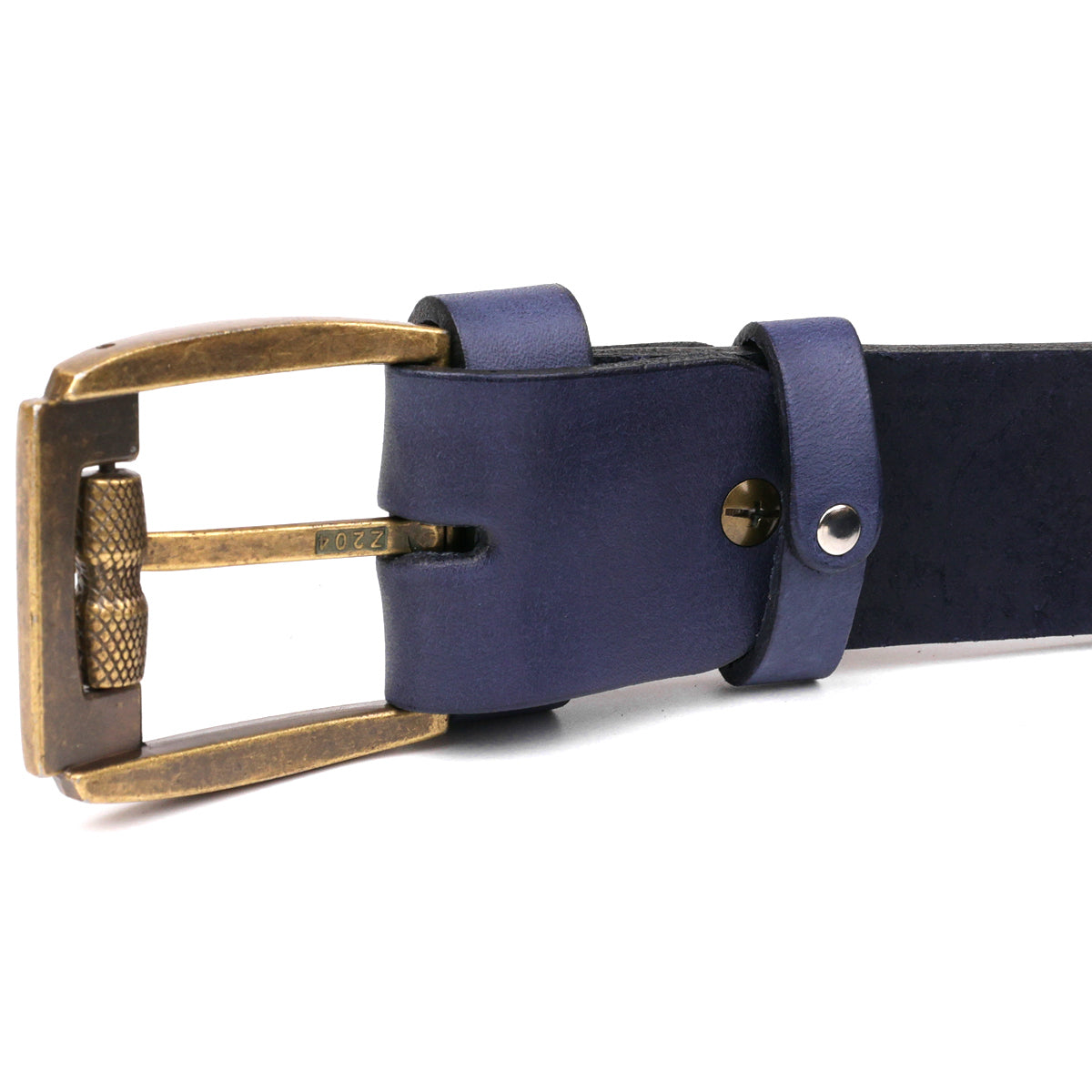 Leather Men's Belt SHVIGEL 11258 Blue Genuine Leather Made in Ukraine