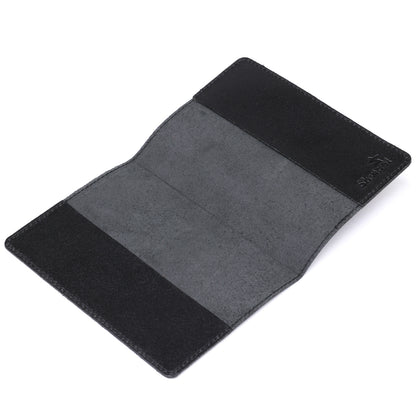 Leather Passport Cover SHVIGEL 13977 Black Made from Natural Leather for Passport Use
