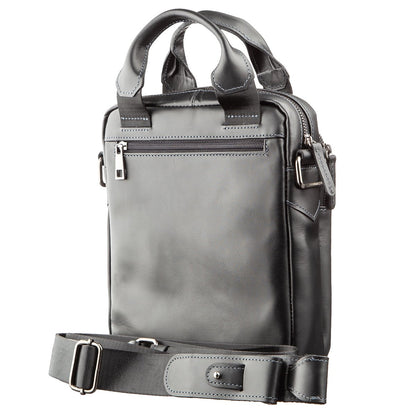Men's Bag SHVIGEL 11184 Black Smooth Leather Natural Skin High-Quality Design