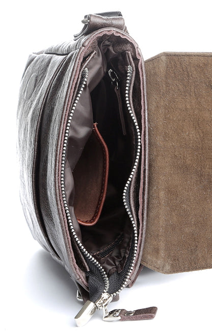 Genuine Leather Bag SHVIGEL 00979 Brown - Made in Ukraine, Stylish & Durable