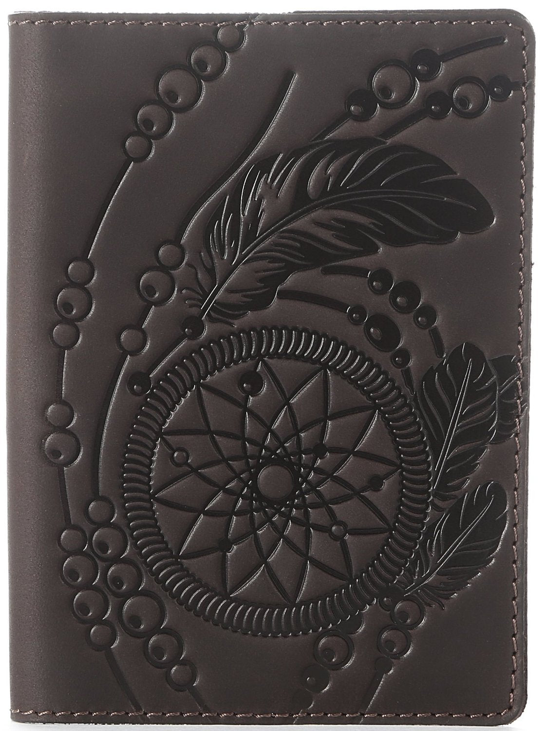 Vintage Leather Passport Cover SHVIGEL 13793 Brown Natural Leather Handmade