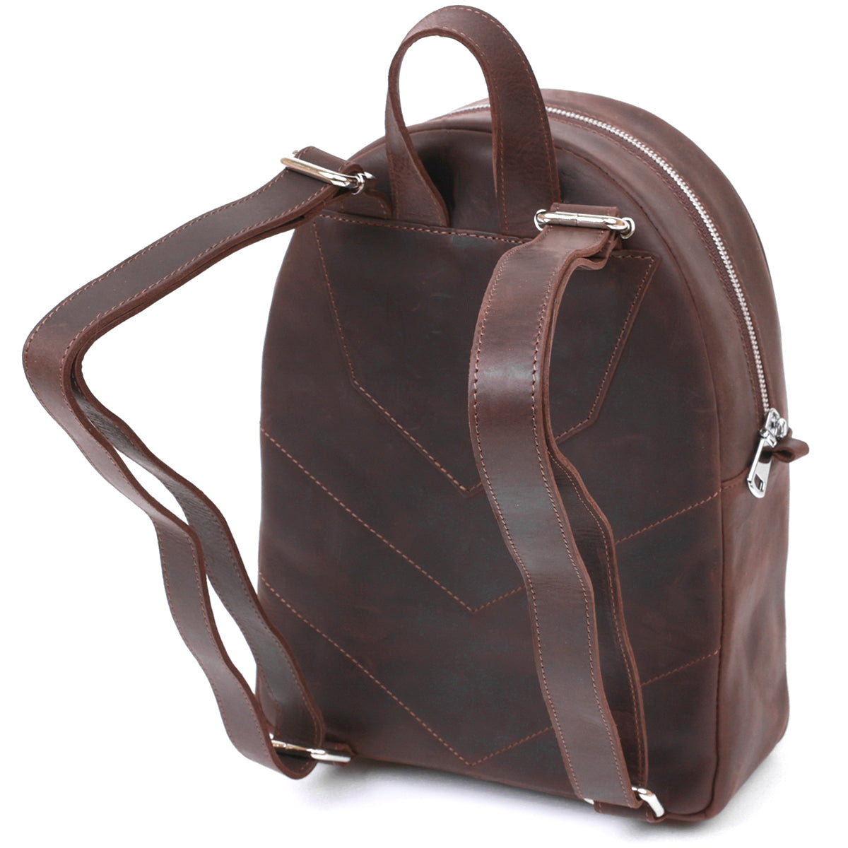 Vintage Women's Backpack SHVIGEL 16314 Brown Natural Leather Design