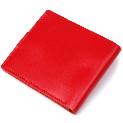 Leather Women's Wallet SHVIGEL 16215 Red | Made in Ukraine, Genuine Leather