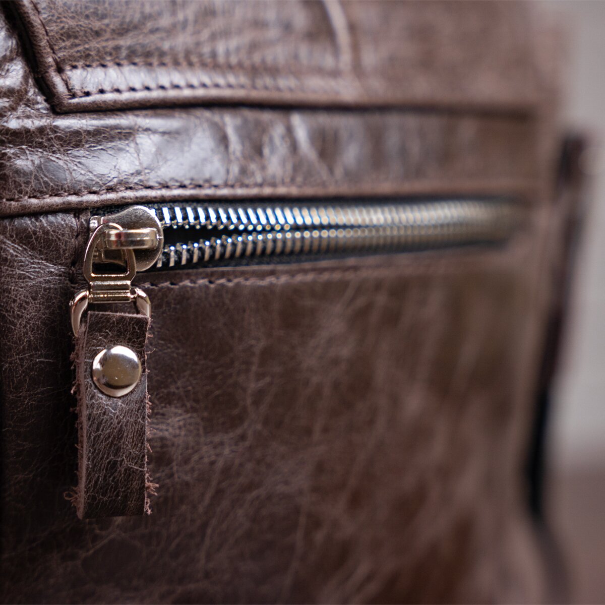 Genuine Leather Bag SHVIGEL 00979 Brown - Made in Ukraine, Stylish & Durable