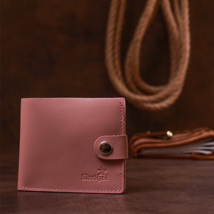 Horizontal Women's Wallet SHVIGEL 16446 Pink Genuine Leather Made in Ukraine