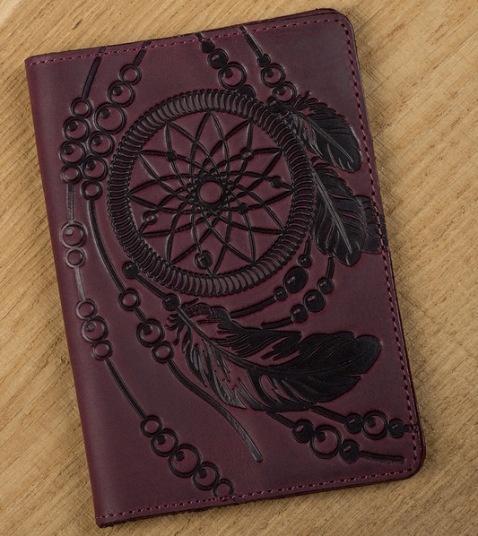 Passport Cover SHVIGEL 13835 Burgundy Genuine Leather Made in Ukraine