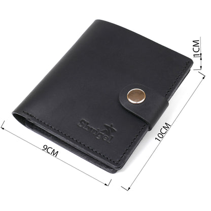 Matte Men's Wallet SHVIGEL 16495 Black Genuine Leather Elegant Design