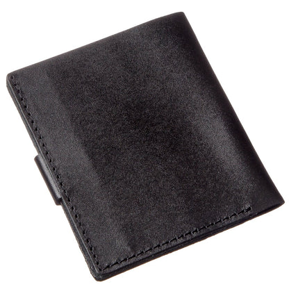 Vertical Men's Leather Wallet SHVIGEL 16225 Black Genuine Leather Crafted in Ukraine