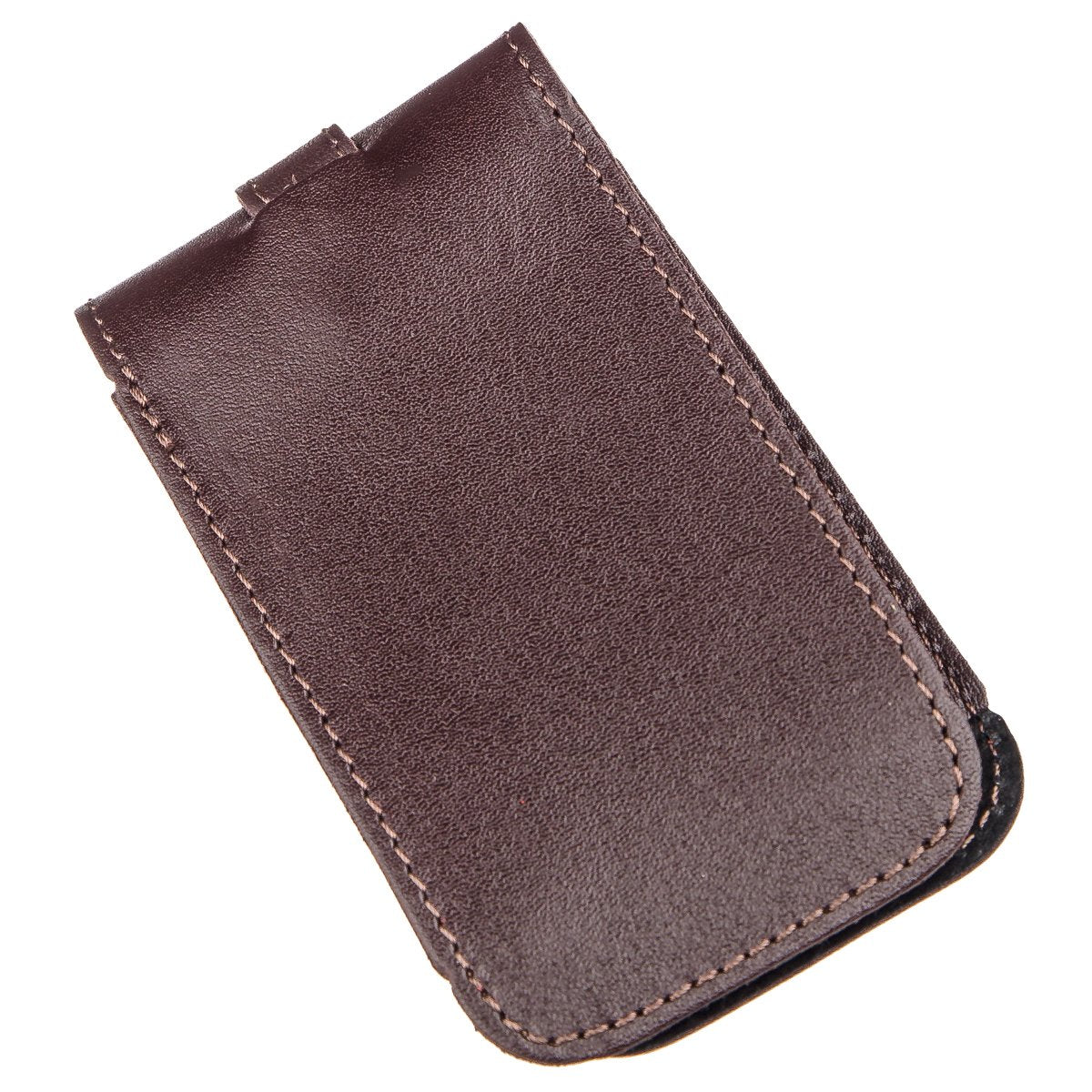 Compact Leather Key Holder with Strap SHVIGEL 13989 Brown Genuine Leather for Keys