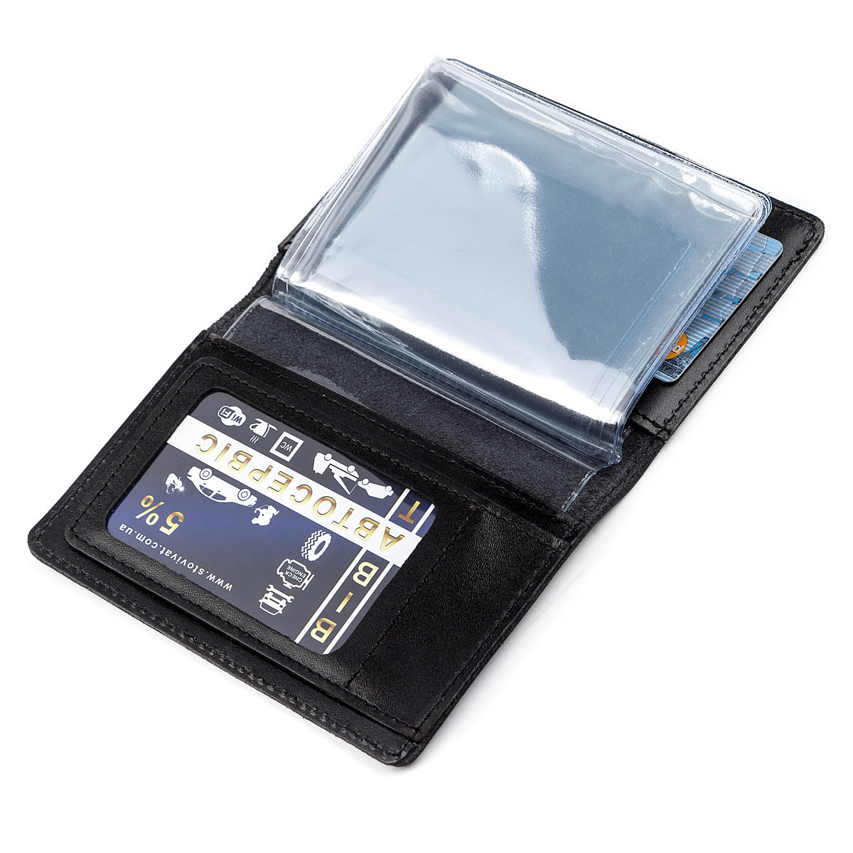 Genuine Leather Driver's Document Cover SHVIGEL 13924 Black – Ukrainian Quality