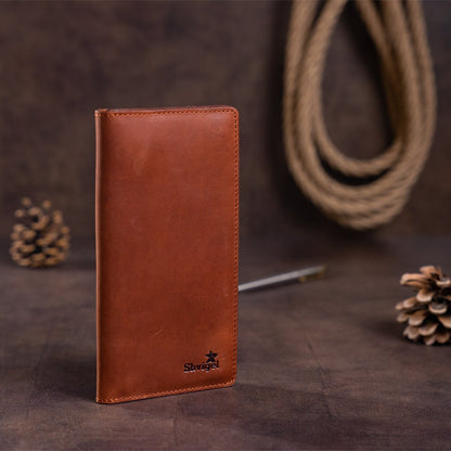 Men's Vertical Wallet SHVIGEL 16199 Red Matte Genuine Leather from Ukraine