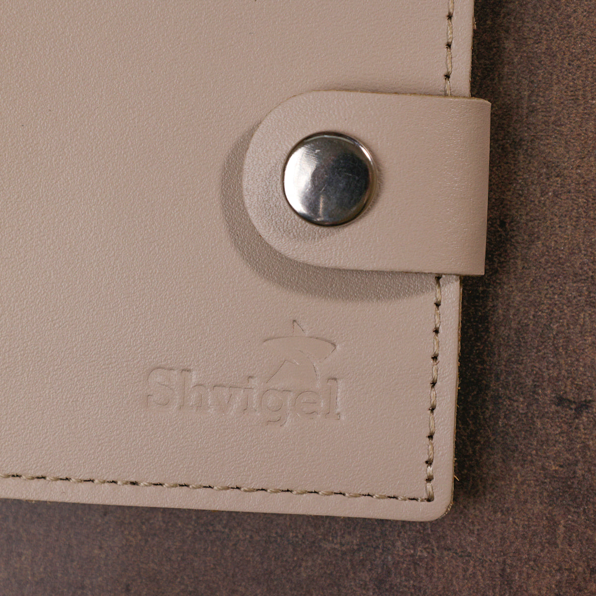 Stylish Leather Wallet SHVIGEL 16468 Beige Genuine Leather for Daily Use