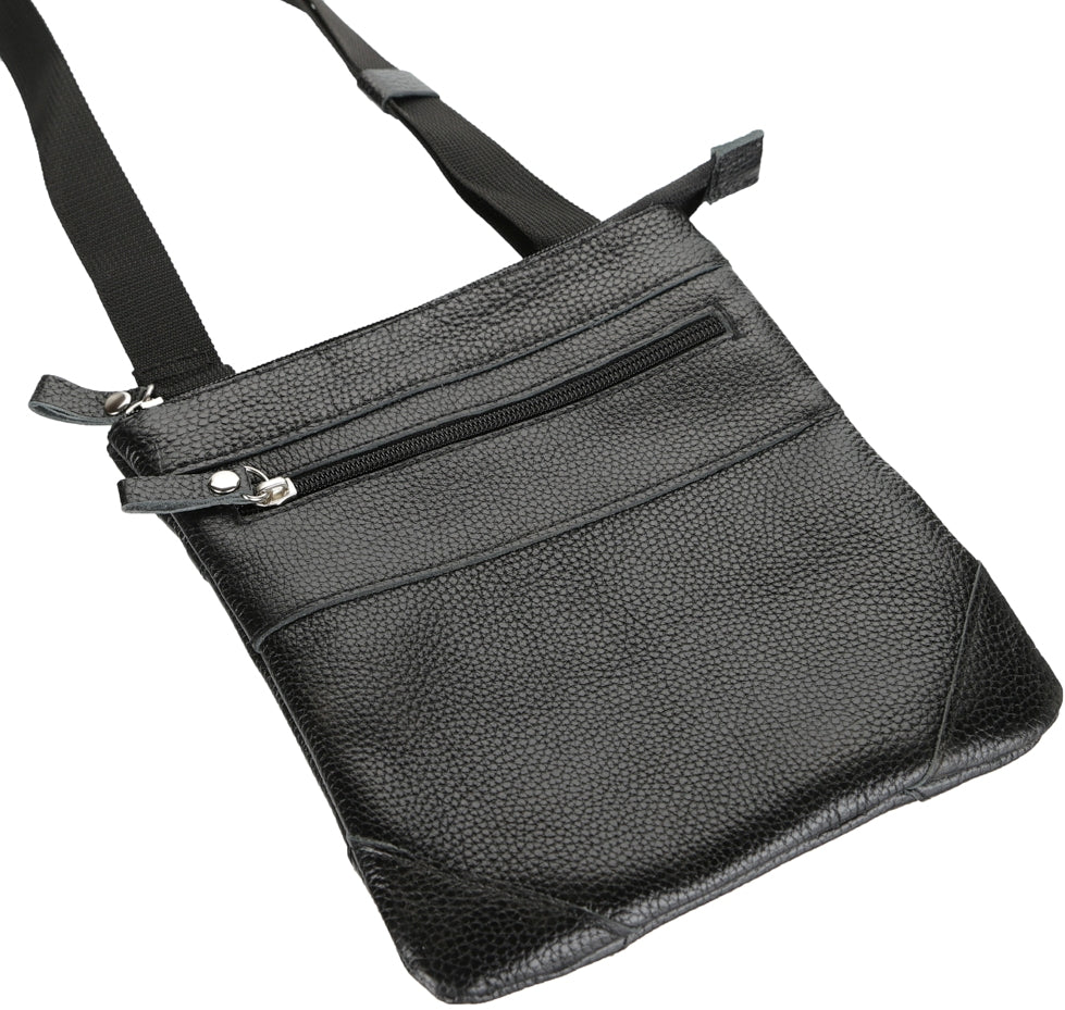 Leather Handbag SHVIGEL 11025 Black Genuine Leather from Ukraine, Stylish Design