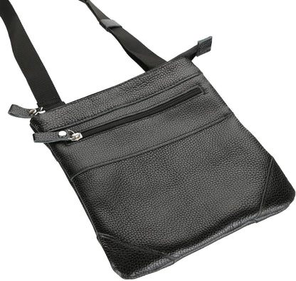 Leather Handbag SHVIGEL 11025 Black Genuine Leather from Ukraine, Stylish Design