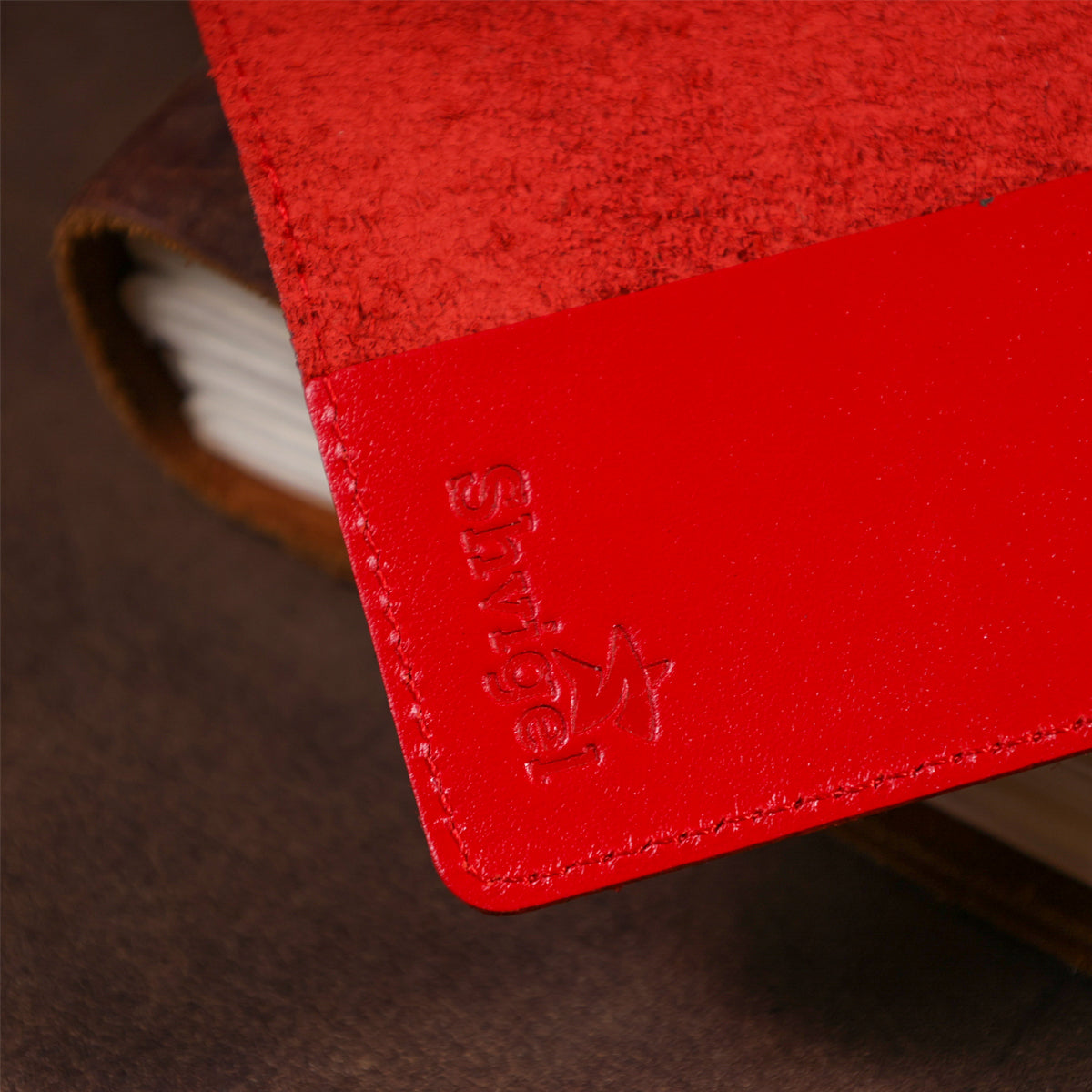 Genuine Leather Passport Cover SHVIGEL 13975 Red - Stylish and Durable Design