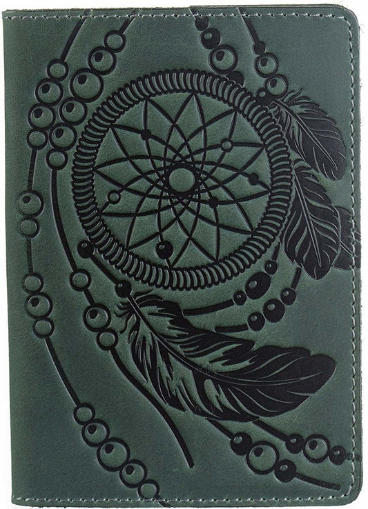 Passport Cover SHVIGEL 13836 Green Genuine Leather for Stylish Protection