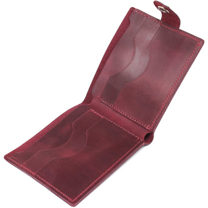 Vintage Women's Wallet SHVIGEL 16457 Burgundy Natural Leather Made in Ukraine