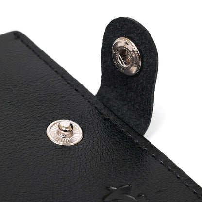 Men's Glossy Leather Wallet SHVIGEL 16481 Black - Natural Leather Craftsmanship