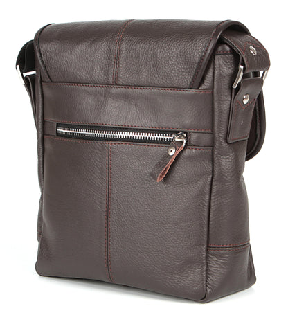 Leather Handbag SHVIGEL 00854 Brown - Genuine Leather, Made in Ukraine