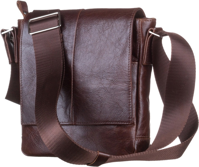 Leather Bag SHVIGEL 11042 Brown Genuine Leather Made in Ukraine