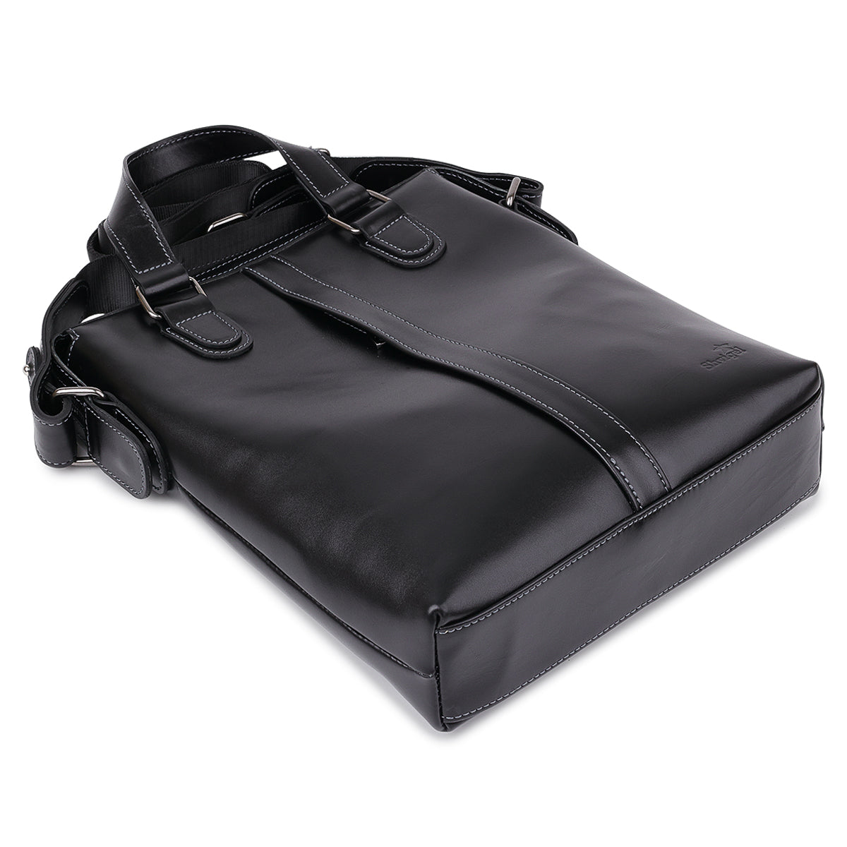 Genuine Leather Men's Bag SHVIGEL 11287 Black, Handcrafted in Ukraine, Durable Design