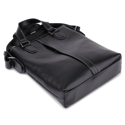 Genuine Leather Men's Bag SHVIGEL 11287 Black, Handcrafted in Ukraine, Durable Design