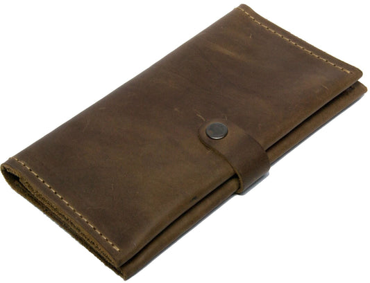 Men's Wallet SHVIGEL 12285 Brown Natural Leather Handmade in Ukraine