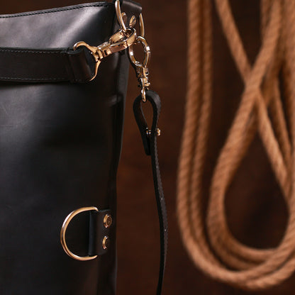 Stylish Vintage Women's Bag SHVIGEL 16338 Black Natural Leather Premium Quality