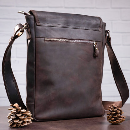 Men's Vintage Leather Bag SHVIGEL 11129 Brown Natural Leather Material