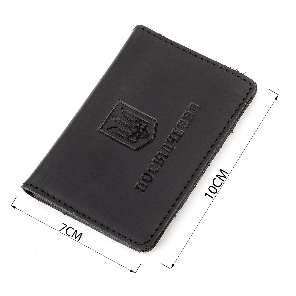 Leather ID Case SHVIGEL 13944 Black Natural Leather with Premium Quality Finish